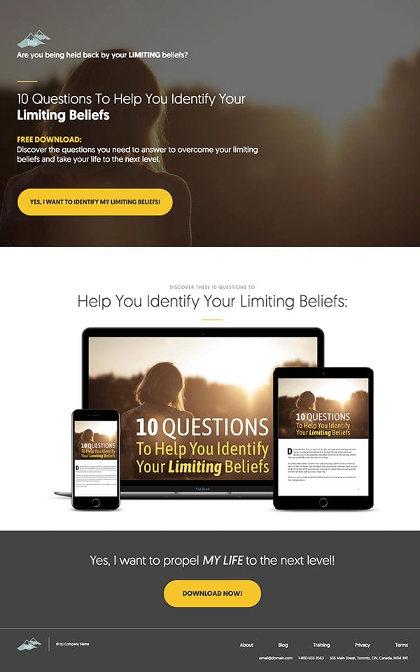 High Converting Landing Page PLR Template
